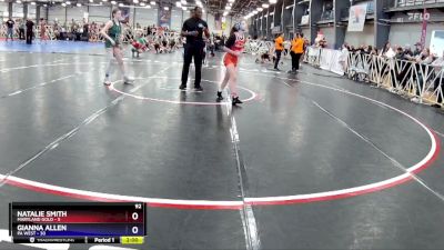 92 lbs Rd# 4- 12:45pm Friday - Gianna Allen, PA WEST vs Natalie Smith, Maryland Gold