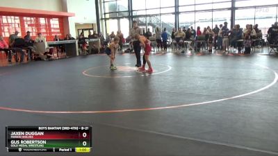 B-21 lbs Quarterfinal - Jaxen Duggan, Marion Wolves vs Gus Robertson, Gold Medal Wrestling