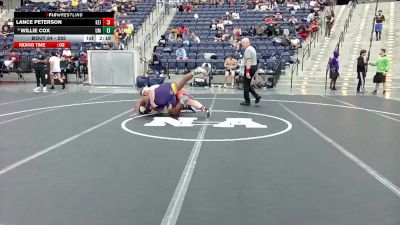 285 lbs Champ. Round 1 - Lance Peterson, Unattached The Citadel vs Willie Cox, Montevallo