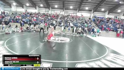 138 lbs Quarterfinal - Royce Uhrig, Gunnison vs Keenan Bejar, Piedra Vista