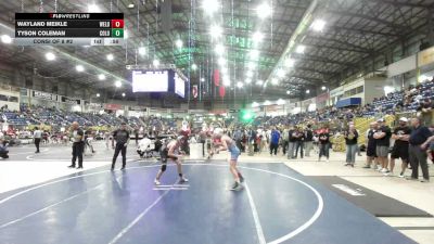 110 lbs Consi Of 8 #2 - Wayland Meikle, Weld Central Middle School vs Tyson Coleman, Colorado Lions Den Elite