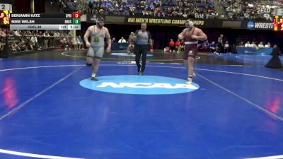 285 lbs Prelim - Mike Welsh, SUNY Brockport vs Benjamin Katz, Springfield