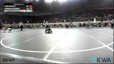 130 lbs Quarterfinal - Gage Rackley, Tuttle Wrestling Club vs Artemus Mathews, Pitbull Wrestling Academy