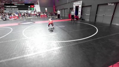 75 lbs Champ. Round 2 - Cruz Lowney, Aviators Wrestling vs Brock Nelson, Stanley-Boyd