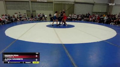 120 lbs Round 5 (6 Team) - Madison Pena, Texas Blue vs Aleena Navarrete, Utah