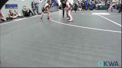 57 lbs Rr Rnd 1 - EvieDale Arrington, Comanche Takedown Club vs Hayzel Howell, Henryetta Knights Wrestling Club