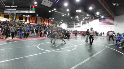 150 lbs Champ. Round 2 - Joshua Lee, South Torrance vs Daniel Espitia, South Hills