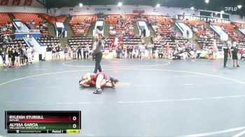 100 lbs Quarterfinal - Ryleigh Sturgill, Baylor vs Alyssa Garcia, Wellington Wrestling Club