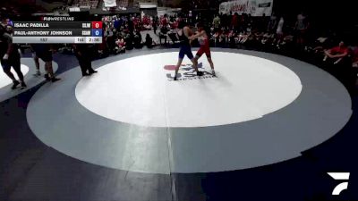 157 lbs Isaac Padilla, SJWA - San Joaquin Wrestling Association vs Paul-Anthony Johnson, SAWA - Sacramento Area Wrestling Association