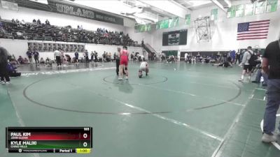 165 lbs Cons. Round 3 - Kyle Malixi, Chino Hills vs Paul Kim, John Glenn