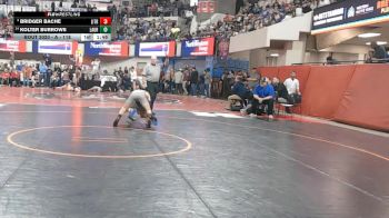 A - 118 lbs Champ. Round 1 - Bridger Bache, Libby / Troy vs Kolter Burrows, Laurel