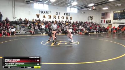 144 lbs Quarterfinal - Dallas Tissue, Wapsie Valley vs Riley O`Donnell, Riceville