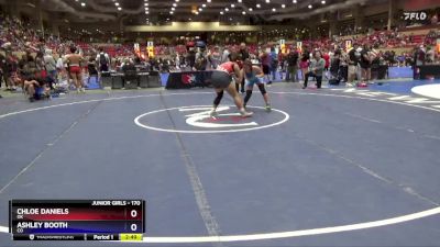 170 lbs Quarterfinal - Chloe Daniels, OK vs Ashley Booth, CO