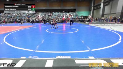 52 lbs Consi Of 16 #2 - Dayvion Espino, Oakdale vs Paul Flores, Cory Clark Wrestling
