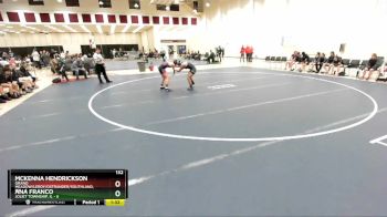 132 lbs Quarterfinals (8 Team) - McKenna Hendrickson, Grand Meadow/Leroy/Ostrander/Southland, MN vs Ana Franco, Joliet Township, IL