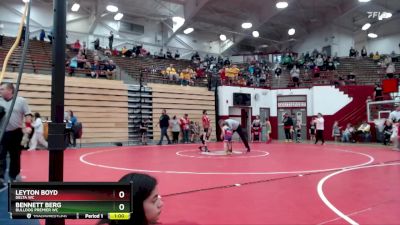 51-56 lbs Quarterfinal - Leyton Boyd, Delta WC vs Bennett Berg, Bulldog Premier WC