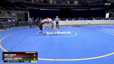 215 lbs Champ. Round 1 - Anthony Cardona, Gila Ridge High School vs Trey Thelen, Williams Field