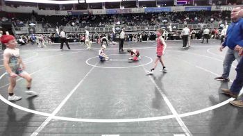 58 lbs 5th Place - Maverick Lederer, Prescott Valley BigHorns vs Brecken Haskenhoff, Hammerin Hawks WC