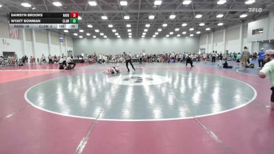 70 lbs Rr Rnd 2 - Dawsyn Brooks, Rabbit Wrestling Club - EL vs Wyatt Bowman, Claw & Conquer - EL
