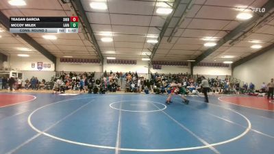 150 lbs Cons. Round 3 - McCoy Milek, Lander Valley vs Teagan Garcia, Sheridan