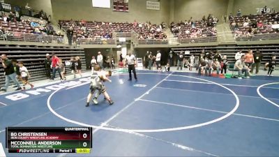 160 lbs Quarterfinal - Bo Christensen, Iron County Wrestling Academy vs McConnell Anderson, Total Domination Wrestling