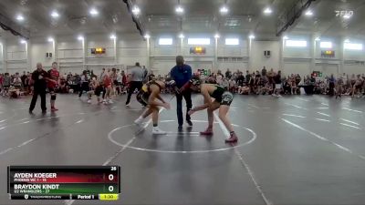 150 lbs Round 1 (4 Team) - Braydon Kindt, U2 Wranglers vs Ayden Koeger, Phoenix WC 1