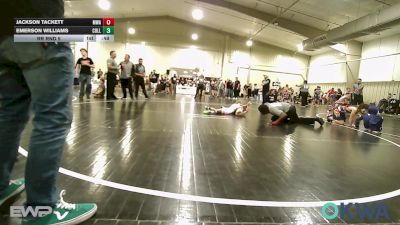 46 lbs Rr Rnd 5 - Jackson Tackett, Morris Wrestling Association vs Emerson Williams, Collinsville Cardinal Youth Wrestling