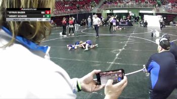 53 lbs Quarterfinal - Henry Scheer, Junior Eagles vs Syrus Bazer, Nebraska Wrestling Academy