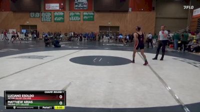 149 lbs Champ. Round 1 - Matthew Arias, Fresno City College vs Luciano Esoldo, Victor Valley College
