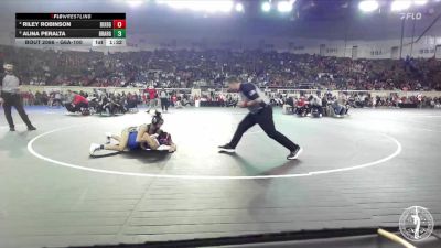 G6A-100 lbs Quarterfinal - Alina Peralta, Broken Arrow-Girls vs Riley Robinson, Bixby-Girls