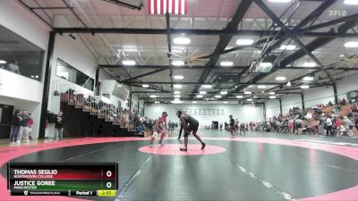 174 lbs Cons. Round 2 - Thomas Seglio, Huntingdon College vs Justice Goree, Manchester