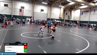 85-92 lbs Quarterfinal - Ezra Solis, Lexington Middle School vs Caden Sova, Jr. Cougars