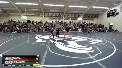 132 lbs Champ. Round 2 - Lillian Fenberg, Durango, CO vs Brooklinn Baldwin, Snowflake