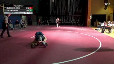 120 lbs Cons. Round 1 - Holden Lindeman, Pleasant Valley vs Lyric Wellman, Independence