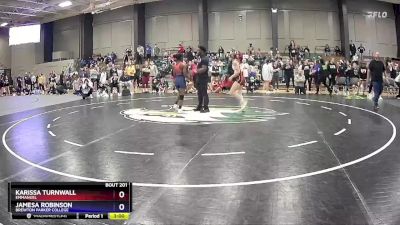 117 lbs Quarterfinal - Karissa Turnwall, Emmanuel vs Jamesa Robinson, Brewton Parker College