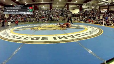 132 lbs Quarterfinal - Jacob McLaughlin, Pahrump Valley vs Carson Miller, Spring Creek