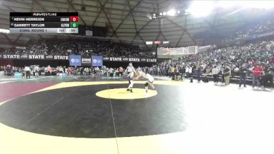Boys 4A 126 lbs Cons. Round 1 - Kevin Herrejon, Lake Washington vs Garrett Taylor, Glacier Peak