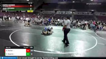 W-152 lbs Quarters & 1st Wb (16 Team) - Sage Rosario, Kansas vs Aspen Barber, Colorado