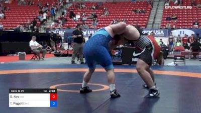 125 kg Cons 16 #1 - Gavin Nye, CSU Pueblo Wrestling RTC vs Trevor Piggott, Olivet Wrestling Club
