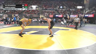 AA - 157 lbs Cons. Round 3 - Korbyn Barent, Billings West vs Kai Richardson, Helena Capital