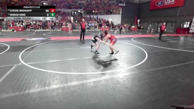 135 lbs Cons. Round 1 - Susan King, Chippewa Elite vs Stevie Brokopp, Iowa-Grant Wrestling Club