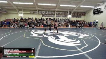 100 lbs Champ. Round 1 - Sophia Mohamed, American Leadership Academy - Gilbert North vs Amber Gutierrez, Miyamura