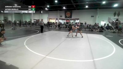 116 lbs Quarterfinal - Arriana Sandoval, Threshold WC vs Jayden Murillo, Deep Waters RTC