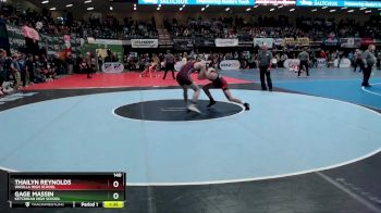 140 lbs Semifinal - THAILYN REYNOLDS, Wasilla High School vs Gage Massin, Ketchikan High School