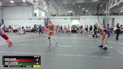 132 lbs Round 6 (8 Team) - Jack Sauer, New England Gold vs Matt Lichter, Town Wrestling VHW