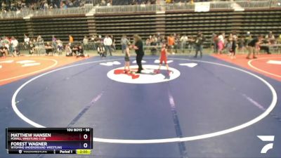 56 lbs Quarterfinal - Matthew Hansen, Powell Wrestling Club vs Forest Wagner, Wyoming Underground Wrestling