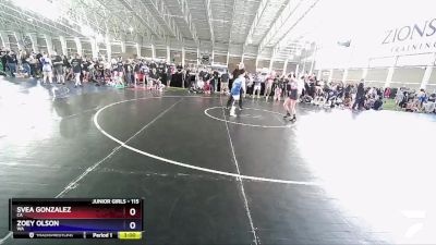 115 lbs Quarterfinal - Svea Gonzalez, CA vs Zoey Olson, WA