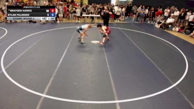 126 lbs Champ. Round 2 - Brayden Hawes, MN vs Dylan Fillinger, IL