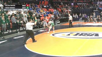1A 157 lbs 1st Place Match - Aidan Kenney, Coal City vs Dillon Hinton, Vandalia