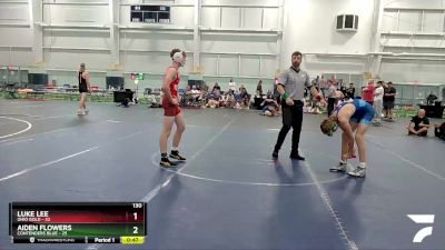 130 lbs Finals (8 Team) - Luke Lee, Ohio Gold vs Aiden Flowers, Contenders Blue